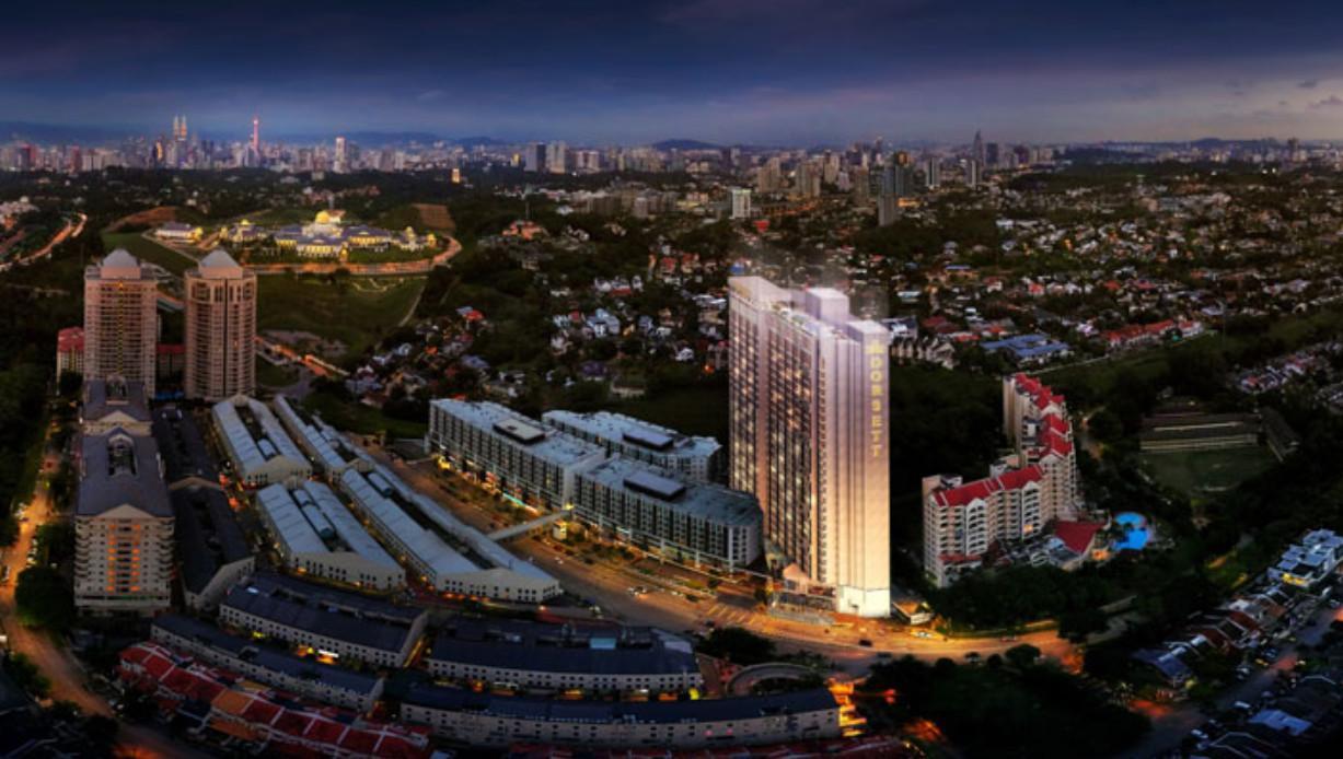 Отель Dorsett Hartamas Куала-Лумпур Экстерьер фото Aerial view of the complex